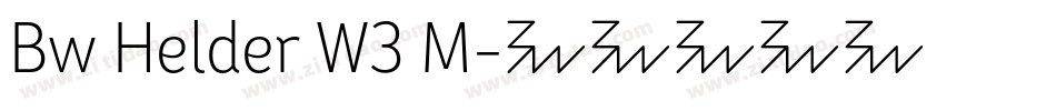 Bw Helder W3 M字体转换